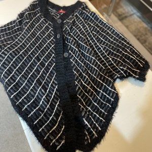 Bestow Black Knit Shawl